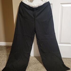 Zara Wide Leg Black Cotton Pants